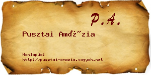 Pusztai Amázia névjegykártya